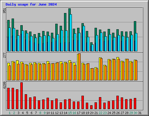 Daily usage for June 2024